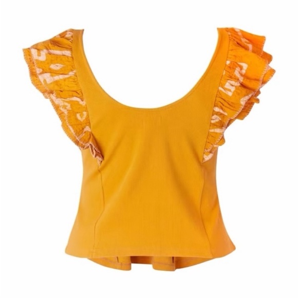 The Odell’s Connie Ruffle Boho Top - Picture 1 of 8